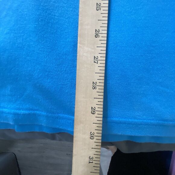 Peter Millar Polo Shirt Mens 2XL XXL Solid AQUA Blue Golf Perfect Pique Cotton - Picture 4 of 7